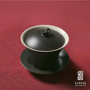 【LohasPottery 陸寶】三才蓋碗茶組 一碗一海六杯一茶濾(品茗樂趣 賞茶湯 觀茶形)