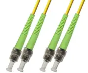 1.5M (4.92ft) OS2 ST/APC to ST/APC Fiber Optic Cable Duplex Singlemode 9/125