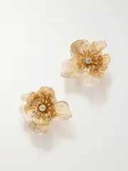 [Carolina Herrera] Carolina Herrera - Gold-tone Crystal Earrings - One size One size Gold