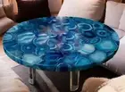 Luxury Blue Agate Coffee Table | Handmade Natural Stone Furniture | Home Decor