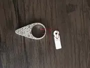 Silver Plated 3D Spike Ring With Vintage Finishing Texture Size 6