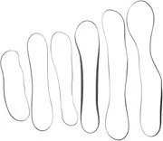 SUPVOX Turntable Belt Tape Belt for Record Player 6pcs Replacement Parts for Belt-Driven Turntable