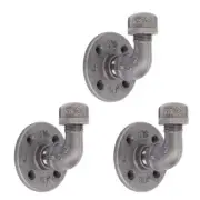 3 Pack Industrial Heavy Duty Rustic Coat Hooks Wall Mounted Iron Diy Style Steel