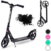 Maraton Comfort 200 Two-Wheel Scooter: Lightweight and Durable Scooter for Adults and Kids, 20cm Diameter PU Wheels, ABEC 9 Bearings, Foldable Handlebar, with Carrying Strap