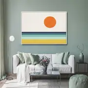 Minimalist Geometric Landscape Canvas Wall Art