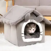 在飛比找松果購物優惠-四季通用保暖寵物帳篷 貓咪別墅 小型犬貓屋 提供貓咪舒適私人