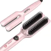 Hair Straightener Brush Hair Straightening Brush Flat Iron for Women with 5 T...