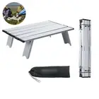 Mini Metal Portable Camping Table Lightweight Foldable Compact small Roll up