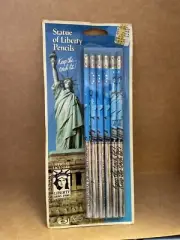 Vintage Statue Of Liberty Pencils Six Pack Empire Pencil Corp. NOS