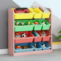 在飛比找樂天市場購物網優惠-玩具收納架 整理架多層置物架收納箱幼兒園寶寶玩具架收納櫃子【