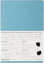 Nitoms S4145 STALOGY Notebook, 1/2 Ear, A5, Plain, Blue