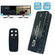 2X2 USB 3.0 HDMI KVM Switch 4K 60Hz Dual Monitor Extended Display KVM Switcher