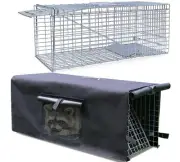 Anmials Trap Cage with Cover, Trap Cages Cover with Mesh Window for 1-2 Door ...