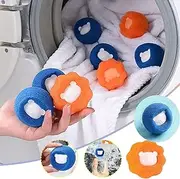 KXC Hair Removal Cleaning Ball Laundry Ball Anti-Winding Sticky Hair Removal Cleaning Ball, Pet Washing Ball for Laundry Washing Machine Hair Catcher Laundry Ball, for Clothing/Pet Hair Remover -6PCS