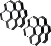 Reusable Hexagonal Paving Moulds 2pcs Plastic Molds for DIY Patio Pavement