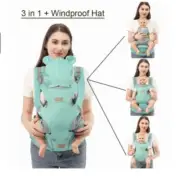 3 in 1 Baby Hipseat Carrier Backpack Straps for Infant Toddler 0-36m Ergonomic