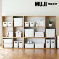 在飛比找momo購物網優惠-【MUJI 無印良品】軟質聚乙烯收納盒/大+蓋(4入組)