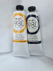 Gamblin OilColor Paint Lot Of 2 Arts Colors Pair 37ml India Yellow Prussian Blue