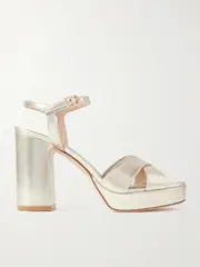 [Stuart Weitzman] Stuart Weitzman - Dayna Metallic Leather Platform Sandals - Gold - US5.5 US 5.5 Gold