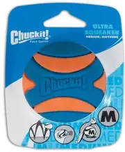 Chuckit! Ultra Squeaker Ball Durable Rubber Fetch Dog Toy 2.5'' Diameter