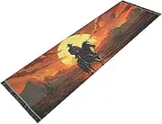 YXYZRMY Washable Runner Rug Cowboy Skeleton Sunset Desert 2’ x 6’ Non Slip Runner Rug for Hallways Entryway Bedroom Floor Carpet Runner- Soft Thin Mat with Rubber Backing for Family Pet