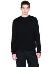 [Armani Exchange] Regular Fit Knit Pullover in Black Braid