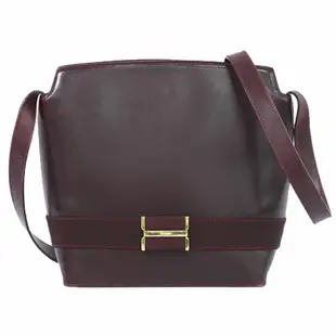 [二手] 正品 Salvatore Ferragamo Salvatore Ferragamo 皮革單肩包 Pochette Bordeaux 包二手