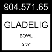 IKEA GLADELIG Bowl Gray 4 Pack 5 ½" 904.571.65