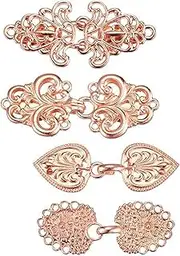 [Vaveren] 4x Sweater Shawl Clips Clips Fasteners Medieval Portable Collar Cloak Clasps Cardigan Collar Clips for Girls Costume Cardigan
