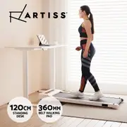 Artiss 120cm Automatic Standing Desk with 360mm Electric Walking Pad Treadmill