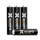 免運【OXOPO】黑4號AAA鎳氫550mAh充電電池4入(1.5V低自放電 即買即用)