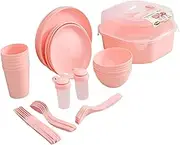 kokiya Dinnerware Set Spice Jars Reusable Cutlery for Backpacking Dorm Travel