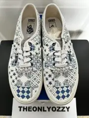 Vans OG Authentic LX Kith Azulejo Tile White Blue VN0A4BV9WHT sz 13