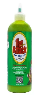 Rambo Bikes Flat Attack Sealant Bottle, 16 oz, Green, R106 Tire Sealant