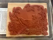 Avian Toile Stampin Up Retired Wood Mounted Stamp
