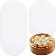 10PCS Non-Stick Round Silicone Mat,Kitchen Steamer Mesh,Bamboo Steamer Line,Round Silicone Mat,Steam Paper for Steamer,Cooking Mats for Baking,Pastry Dim Sum Mesh,Dumplings Mats