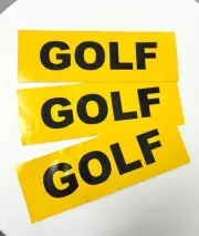 Golf Wang Tyler the Creator Logo Set of 3 Yellow Sticker Decal FREE SHIPPING