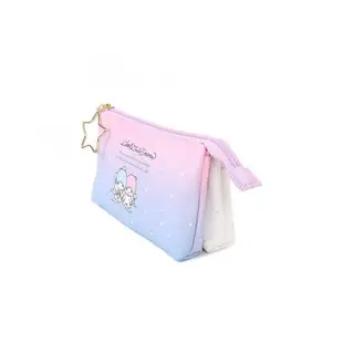 三麗鷗【 SAS 日本限定 】KIKILALA 雙子星 星雨版 雙層 鉛筆盒 / 筆袋 / 化妝包 / 收納包