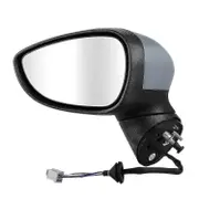 For Fiesta Mk7 2008 - 2012 Electric Wing Mirror Primed Left Passenger Side black gray