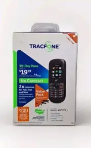 Tracfone Alcatel One Touch A205G No Contract Cell Phone Value Pack