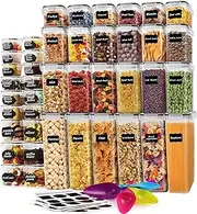 LuvMung 42 Pcs Airtight Food Storage Containers With Lids Airtight Kitchen Pantry Organizers And Storage Bins For Food Organizer Containers For Food Storage Bins With Lids BPA Free Dispenser Keepers