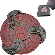 Unique DND Roulette Dice Spinner D20 Dungeons and Dragons Dice Set, Cool Metal Mechanical Dice Spinner with D&D Dice Box, Dungeons and Dragons Tabletop Games RPG, D4, D6, D8, D10, D12