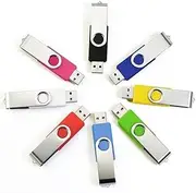 10 Pack 4GB Flash Drives Multicolor-Speed USB 2.0 Thumb Drives for Document Transfer-Small Capacity Memory Sticks for Office/School/Project Keep-Assorted Color for Easy USB Identification