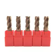 5Pcs HRC55 8mm-60L CNC Carbide Tungsten End Mill 4 Fultes Milling Cutter