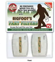 BIGFOOT FART FILTER - Gag Joke Camping Card Funny Birthday Gift Pine - AIR PM2.5
