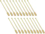 [Mijradge] Brooch Pin Stick for Jewelry Making,Metal Stick Pin Brooch Safety Pins Needle Eye Pins with Stopper Ends for DIY Costume,Suit Tie Hat pin,Jewelry Making Accessories 20Pcs (Gold)