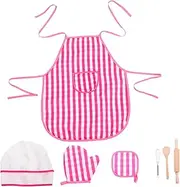 VINTORKY 1 Set Children Apron and Chef Hat Set Kids Baking Kit for Girls Fun Cooking Tools for Baking and Cooking Kids Baking Supplies