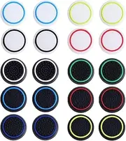20Pcs Joystick Cap Replacement Compatible with PS4/PS5 Silicone Thumbstick Caps Controller Sticks Cover Joystick Protection Attachments,Colorful Thumbstick Caps Grip Accessory Set
