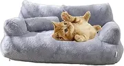 Calming Pet Sofa,New Soft Cat Sofa Beds with Non-Slip Bottom,Removable Washable Pet Bed for Dogs,Plush Pet Sofa for Small,Medium Cats and Dogs(Gray,XX-Large)