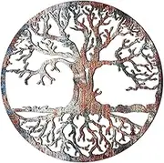 Life Tree Wall Art - Contemporary Iron Artwork Decor Family Trees Round Modern,Hangable Decorative Life Tree Gifts for Birthdays, Weddings, Anniversaries, Housewarming Gifts Pisole